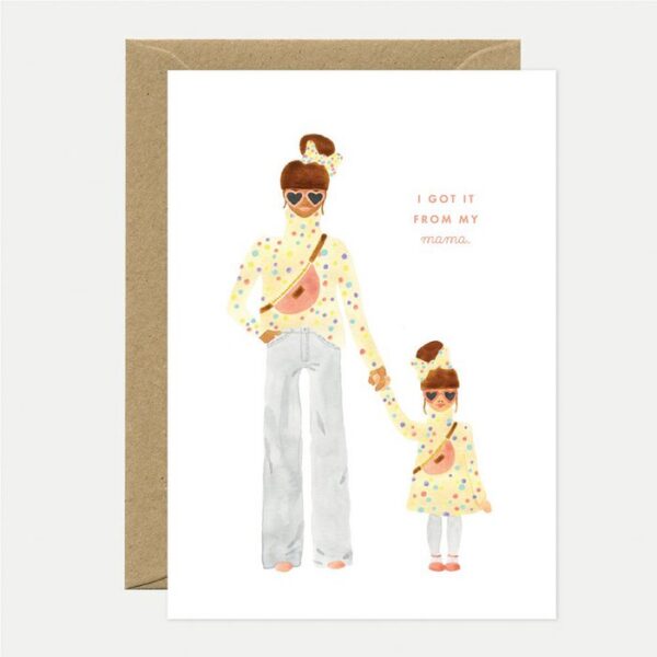 Mama- dochter wenskaart