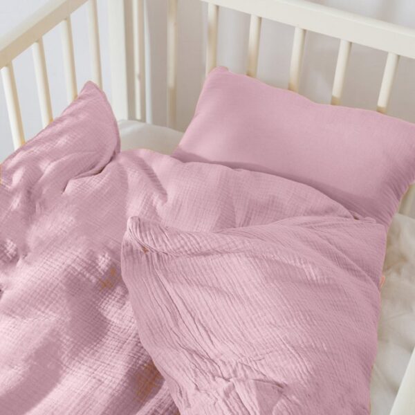 roze dekbedovertrek bed