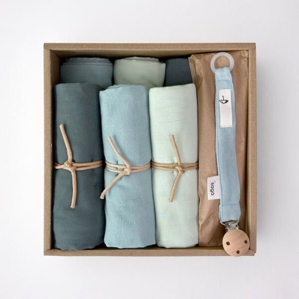 Grote bundeldoos - tinten groen - Saga