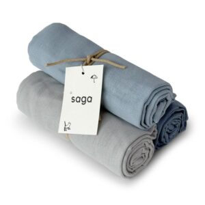 Luierdoekjes set - gemengd blauw - Saga
