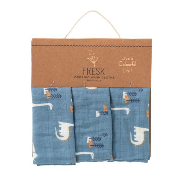Washandjes Dino's - set 3 st.