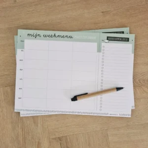 Mijn weekmenu - maaltijdplanner - A4