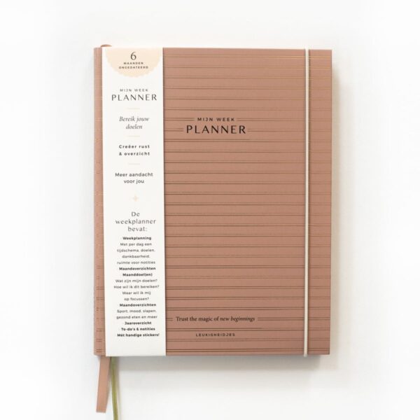 Weekplanner - oud roze cover