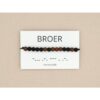 Morse code armband - Broer - zwart/bruin