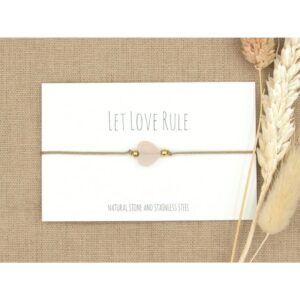 Armband - Let love rule - goud