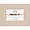 Morse code armband - Opa - Bruin/brons