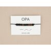 Morse code armband - Opa - zwart/bruin