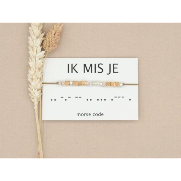 Morse code armband - Ik mis je
