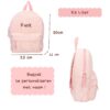 Rugzak ribbelstof - roze - gepersonaliseerd