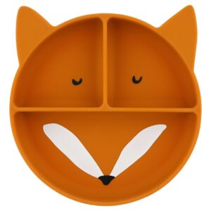 Siliconen Bord met Vakjes & Zuignap – Mr. Fox | BPA-vrij & Antislip