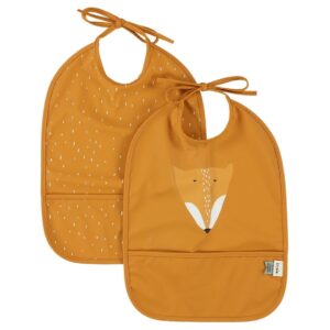 Afwasbaar slabbetje 2-pack - Mr Fox