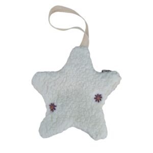 Doudou - Étoile - blanc/fleurs