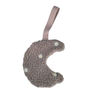Pacifier cloth - Moon - Brown/white flowers