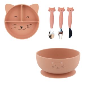 Combi-Deal: Mrs. Cat - plate- bowl- cutlery